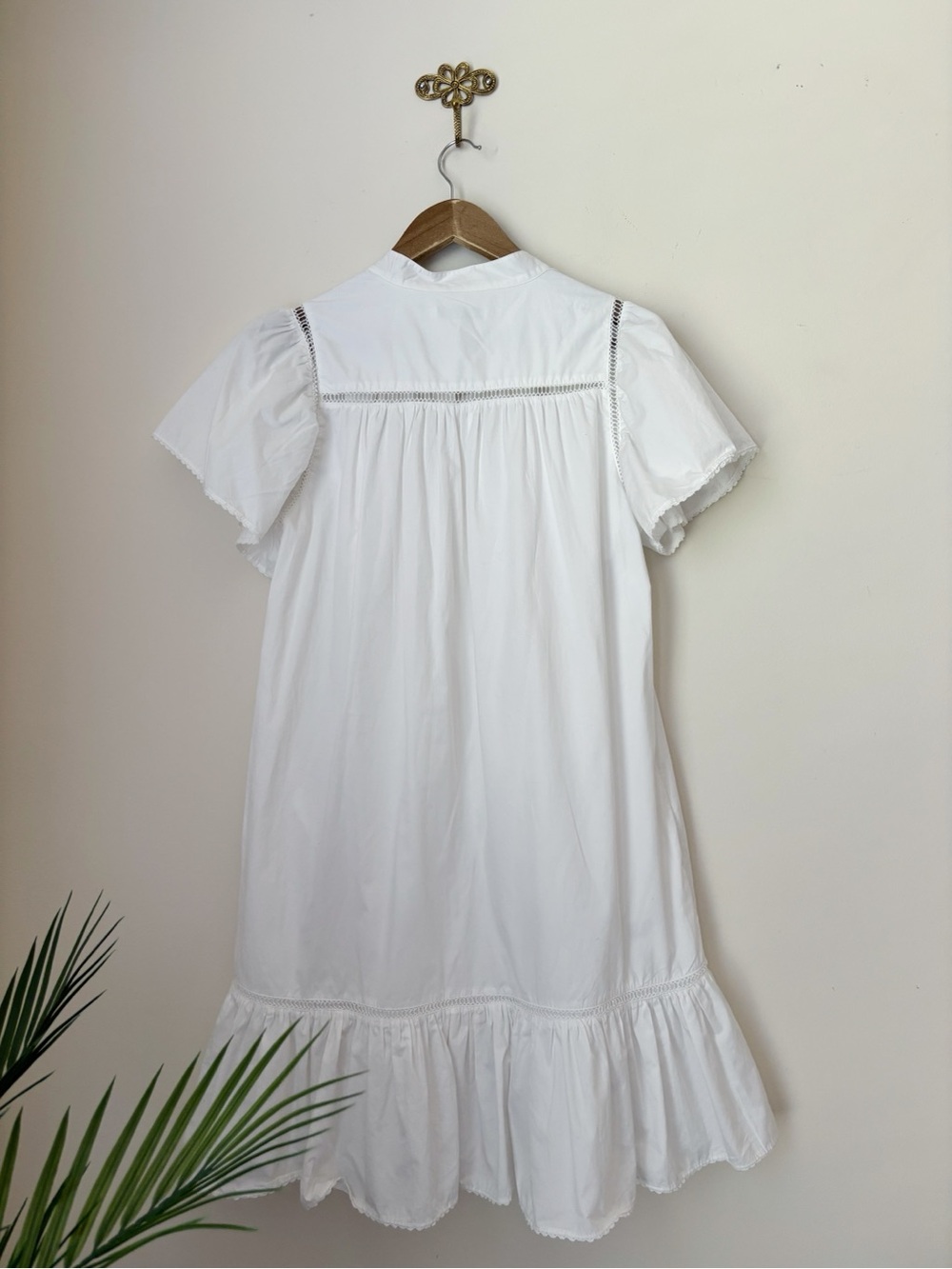 Rebecca Minkoff White Poplin Natalia Mini Dress Medium Coastal Cowgirl - Picture 6 of 9